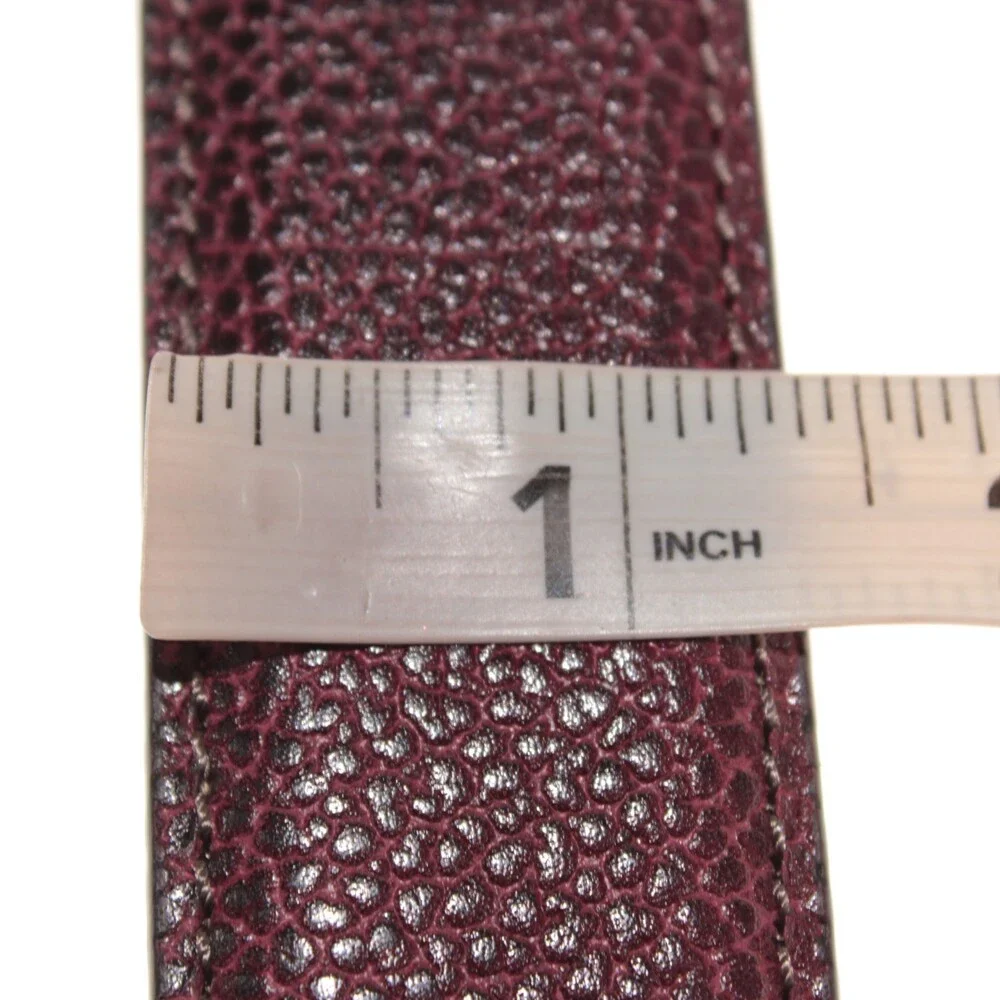 Di Bianco NWT Cut to Size Dress Belt In Dark Red Pebbled Leather One Size